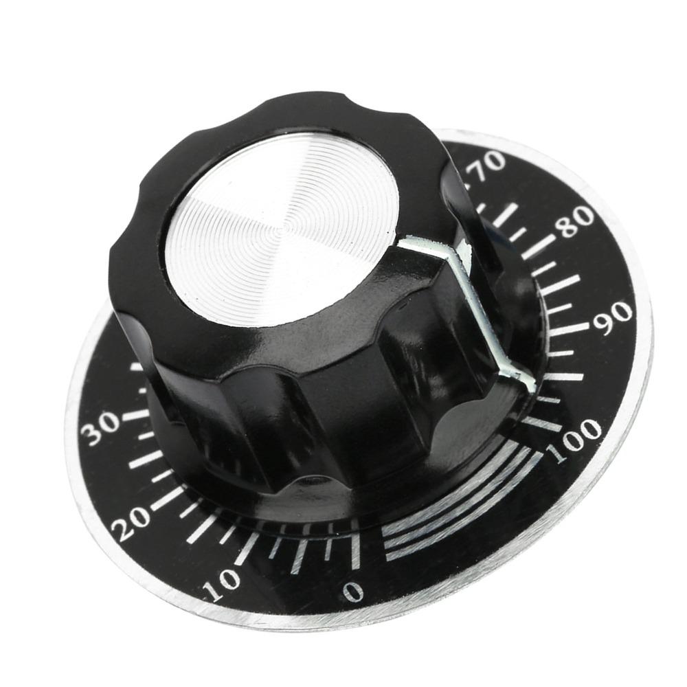 5PCS MF A03 Potentiometer Cap 6mm Potentiometer Knurled Knob Potentiometer Scale Plate  DIY Projects