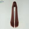 700g Alta Qualità 59" 150cm Lunga Dritta Parrucca Cosplay Con Frangia Biondo Marrone Rosso Verde Blu Resistente al Calore Colori Capelli Parrucche Anime