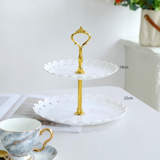Cupcake Stand Holder Dessert Table Display Rack 2/3-Tier Snack Serving Tray for Tea Party Wedding Baby Shower