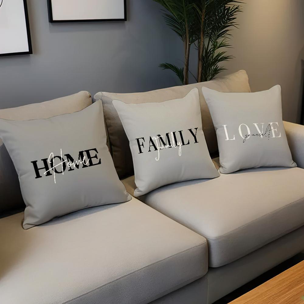 Flower Pattern Comfortable soft Pillow Case White for Sofa Living love Room Home office Decor Gray geometry Protective Covers