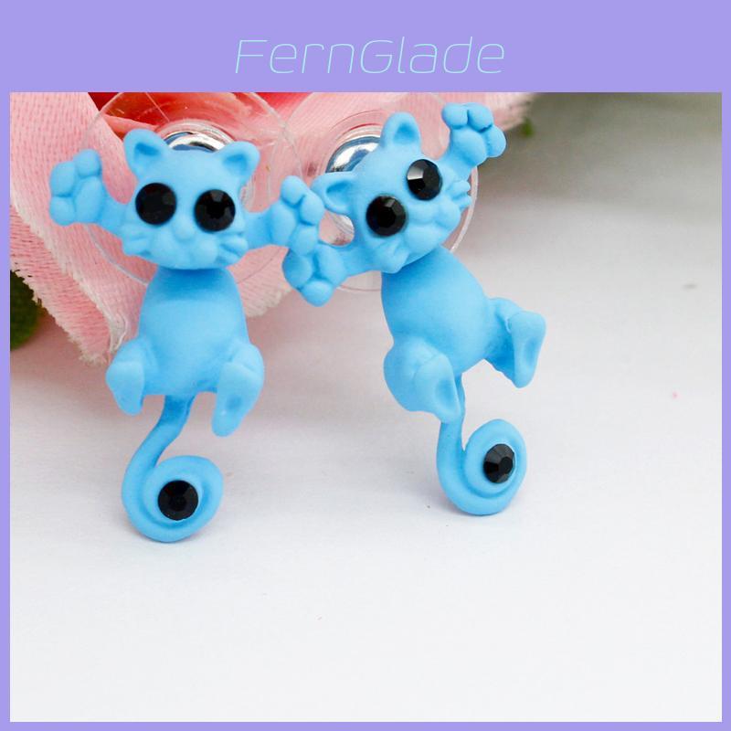 3D Entzückende Katze Kätzchen Ohrstecker Cartoon Tierohrringe Schmuck Mode