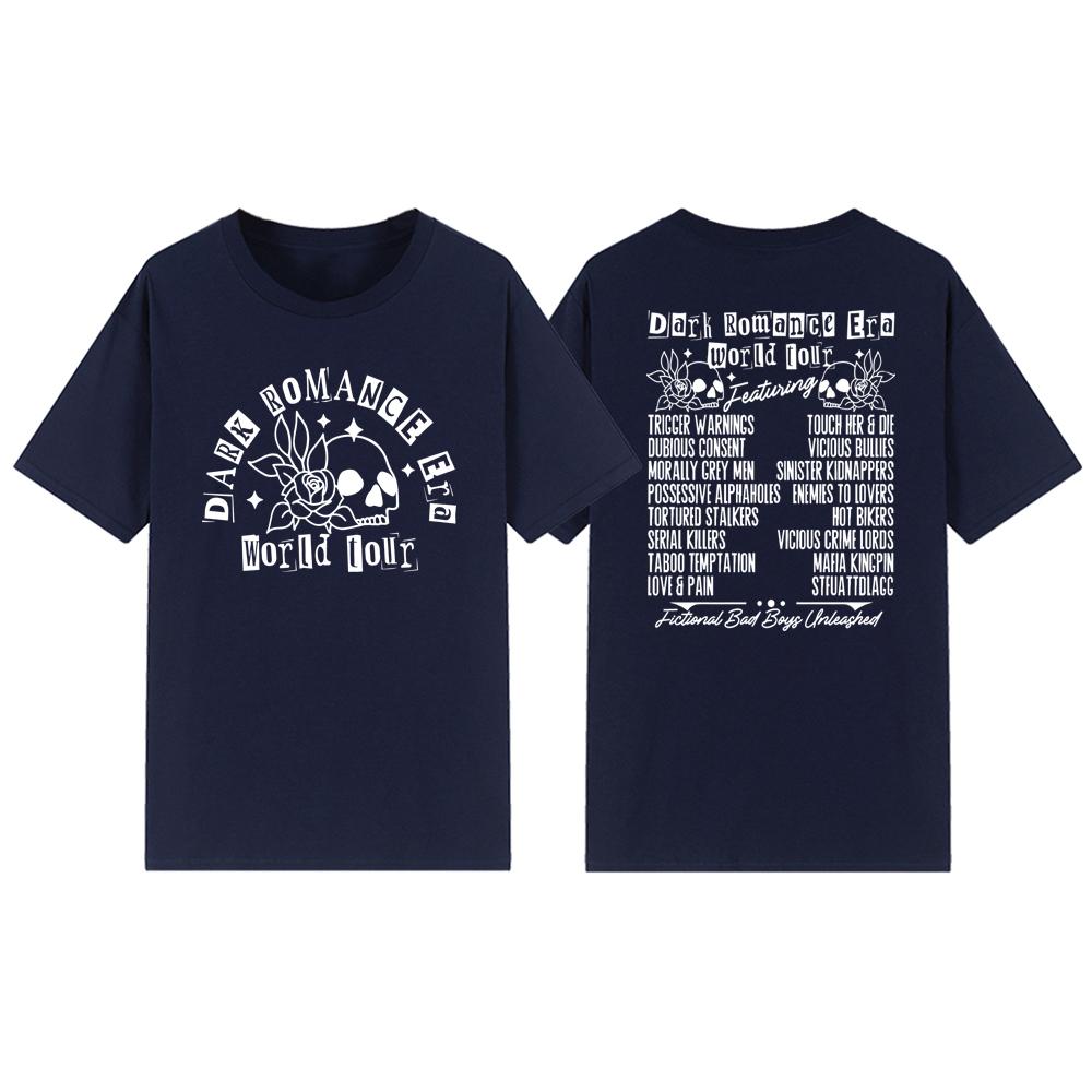 Dark Romance Era World Tour Shirt Dark Romance Book Club T-shirt Unisex Short Sleeve T-Shirts Graphic T Shirts Book Lover Gift