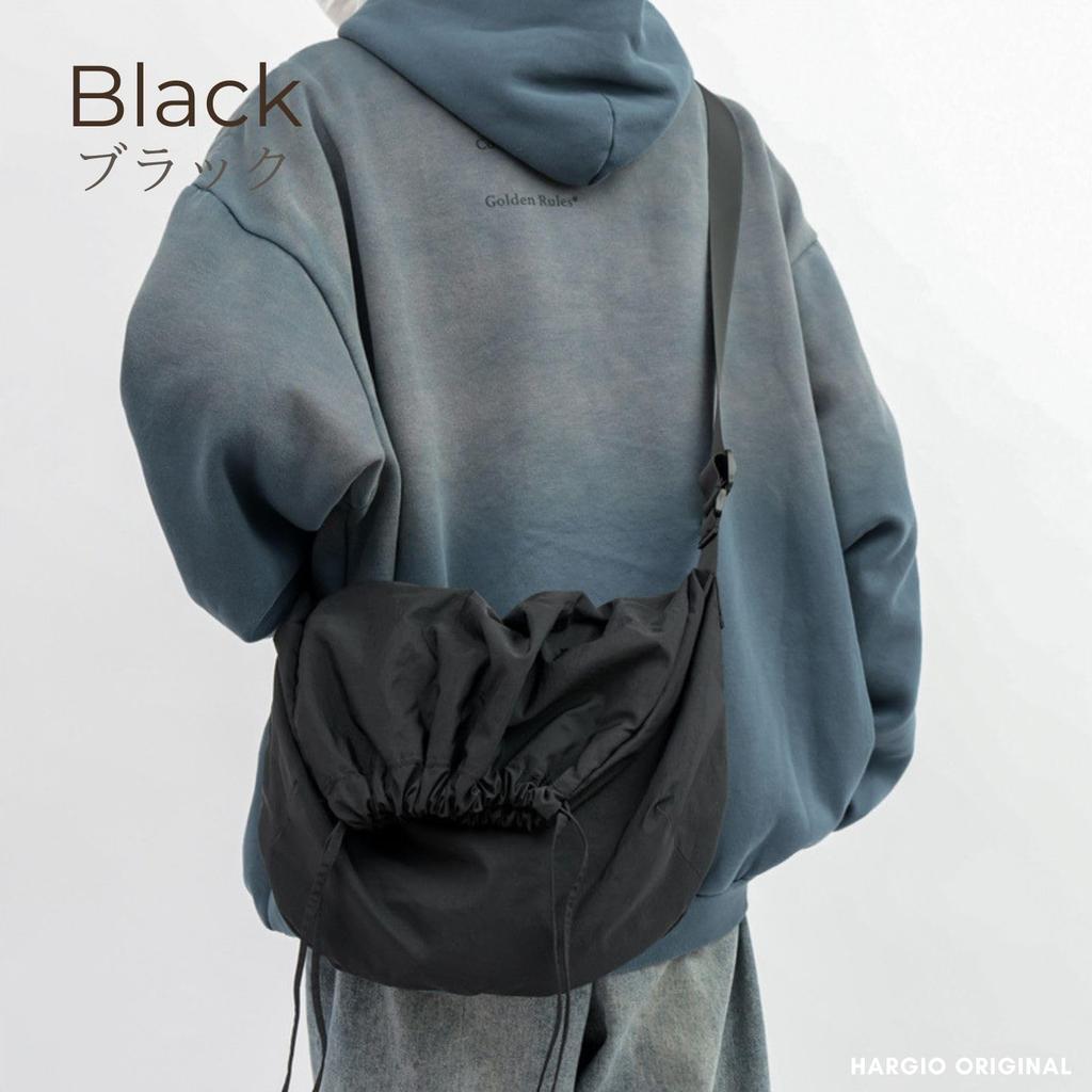 Harujio Kordelzugtasche, Unisex Umhängetasche für Damen und Herren, Großes Fassungsvermögen, Nylon, Crossbody, Perfekt für Sport, Outdoor und Reisen, Stilvoll,