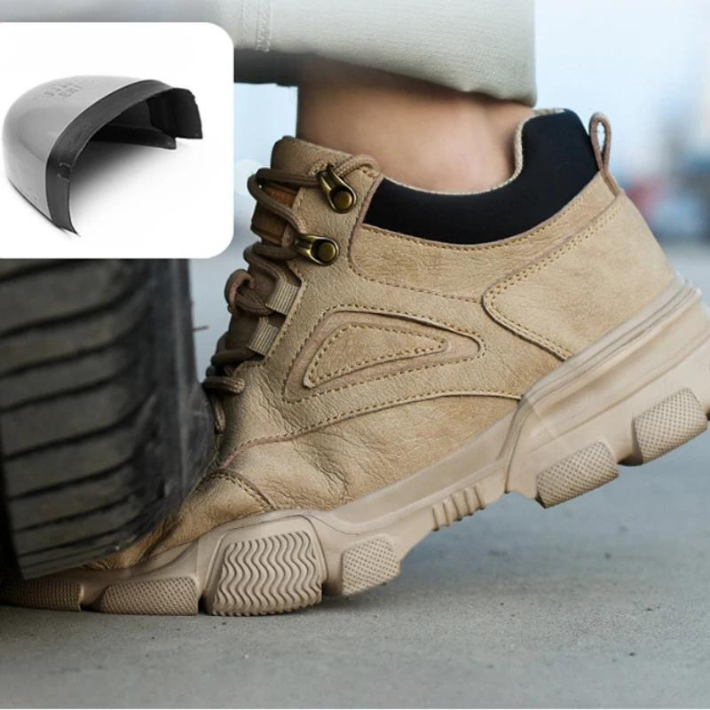 High-quality Safety Shoes Work Men's Boots Indestructible Boot Anti-smash Anti-puncture Steel Toe Shoes for Men Protective Boots