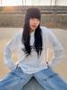 BOUNDARY Boundary Logo Long Sleeve Tee-Shirts Wh_B261Msm204