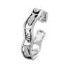 Verstellbarer Fischring Offener Band Kupfer Schmuck mit Ausgeschnittenem Fisch Design und Vintage Silber-Ton Optik für Party Styling und Geschenk