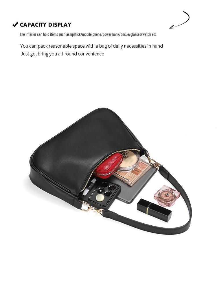 Trendy Versatile Retro Chain Baguette Underarm Crossbody Shoulder Bag for Women