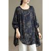 New Autumn Plus Size T Shirt Women Oversize Loose Casual O Neck Tops Tees Floral Print Shirts