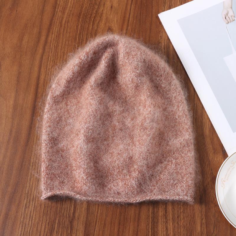 Furry Knit Cap Warm Knit Wool Hat Warm Ski Hat Chic Winter Beanie For Ski Slopes Outdoor Ski