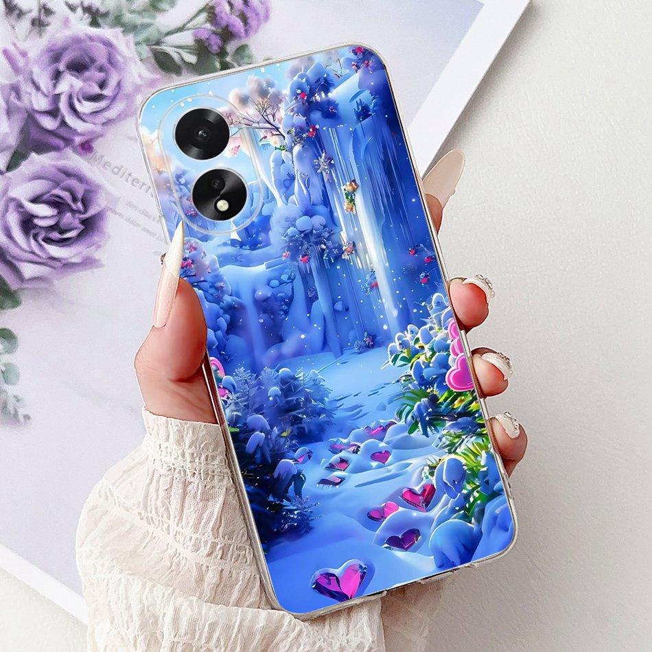 For OPPO A18 A38 CPH2579 CPH2591 Elegant Floral Butterfly Phone Case For Oppo A18 A38 4G Soft Silicone TPU Cases