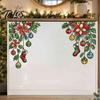 Decorative Glass Stickers for Halloween 2Pcs Stained Style Window Film, Hanging Vine Stickers, Christmas Easy Apply Film Static Clings Holiday