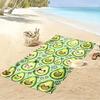 Cute Avocado Cartoon Pattern Towel Beach towel quick-drying for travel outdoor sports jogging beach and swimming