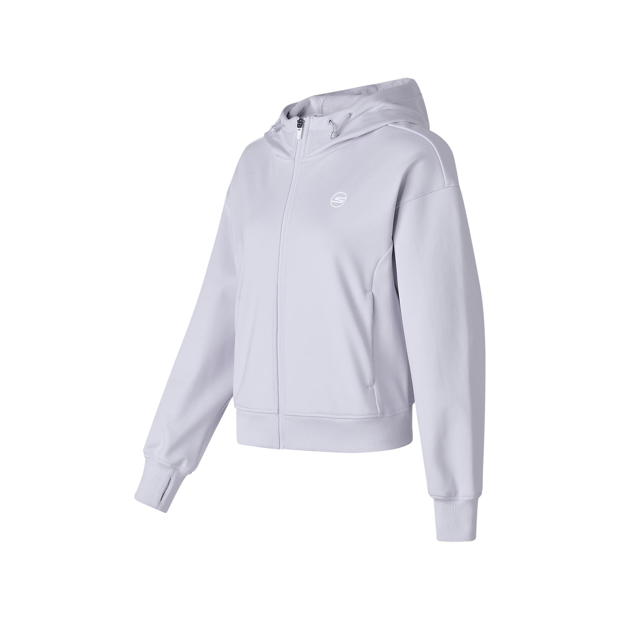Skechers Comfortable Solid Color Hooded Jacket Women jackets Light-Purple P424W159-04PG XL