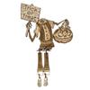 Articulated Pumpkin Man Halloween Decoration Spooky Wooden Pumpkin Skeleton Tabletop Ornament for DIY Home Office Decor