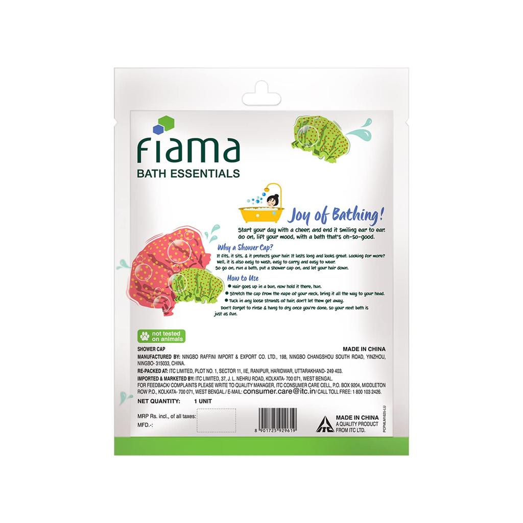 Fiama Bath Essentials Shower Cap Hair Protection for Women Hair Care 1 Piece Comfortable Hair Cover