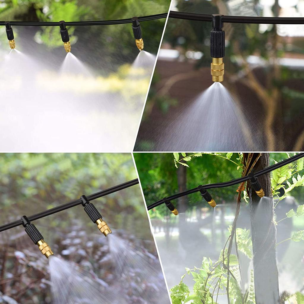 Detachable Metal Irrigation Sprinkler 10/20pcs Misting Nozzle Anti Corrosion Rust Proof Cooling Nozzle for W/ Tee Connec