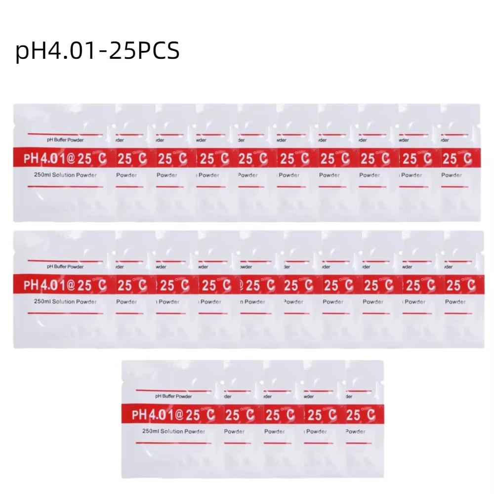 25pcs/lot PH Buffer Powder 4.00/6.86/9.18 Calibration Point PH Measure Calibration Solution Tool Accessories For PH Test Meter