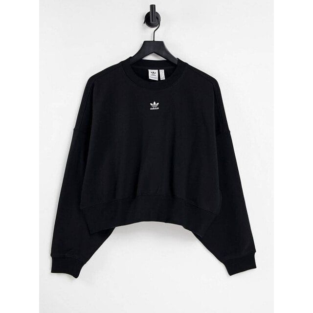 

Черная толстовка с центральным логотипом adidas Originals Essentials Essentials