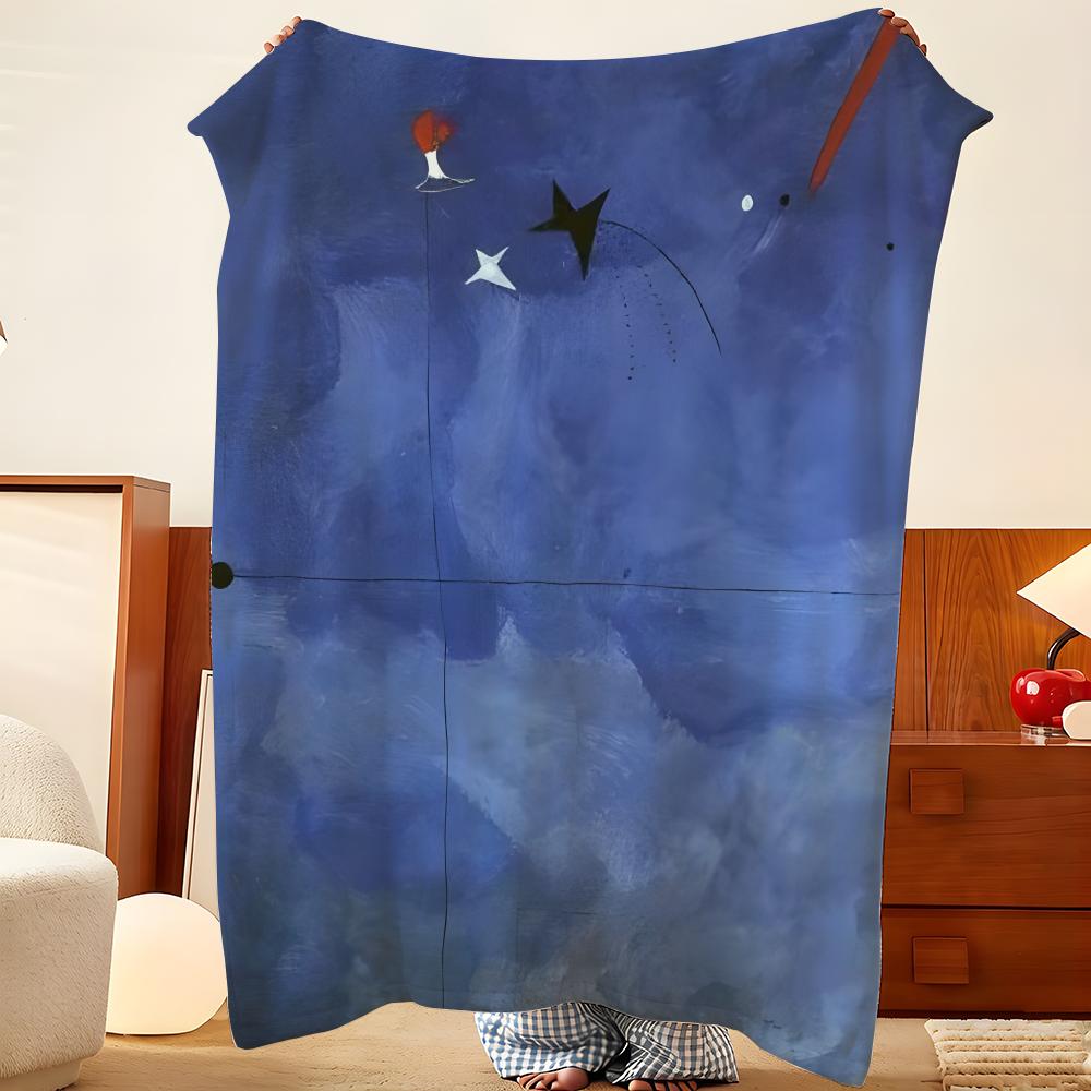 Artist J-Joan M-Miro Throw Flannel Throw Blanket, Lightweight Cozy, Durable Washable Cute Cool