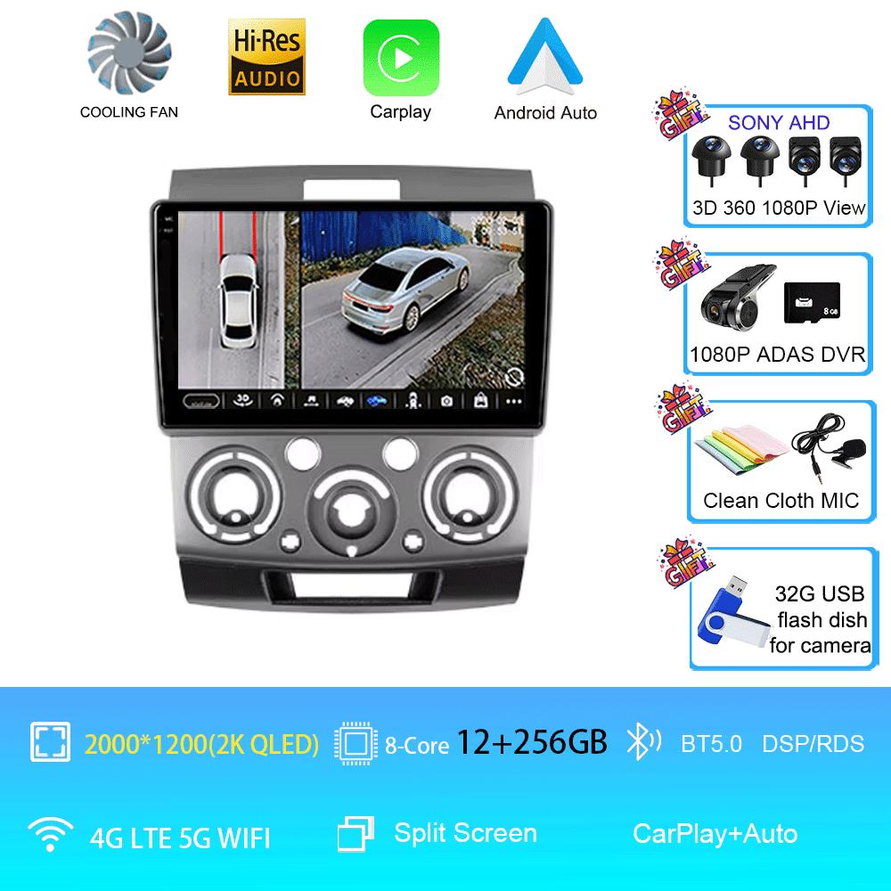 Car Radio 9" Android 14 For Ford Everest Ranger Mazda BT50 BT-50 2006 2007 - 2010 Stereo GPS Navigation Multimedia Video Player