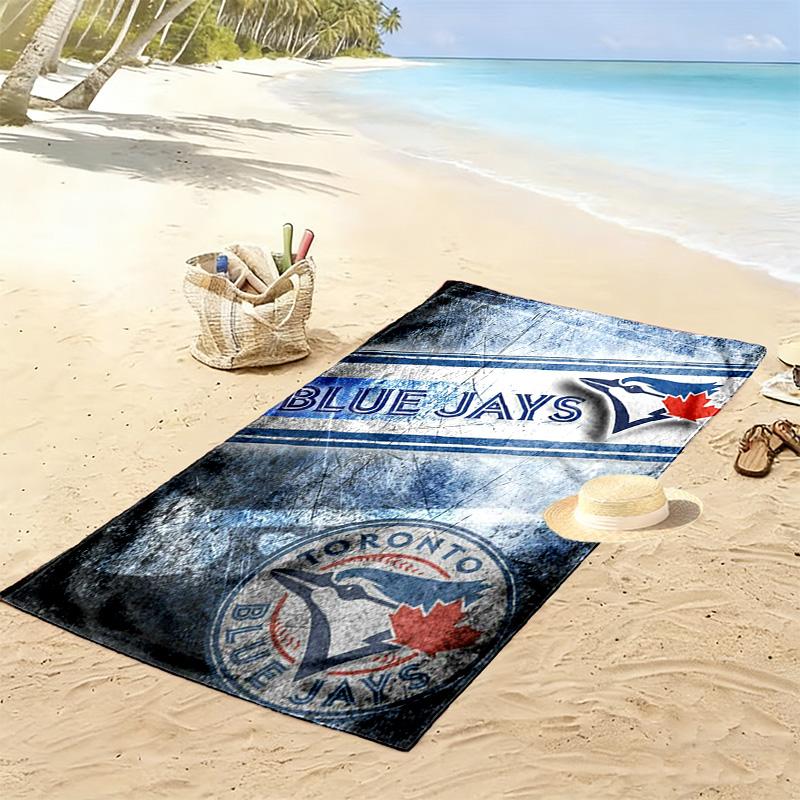 Asciugamano da Spiaggia Stampa Toronto Blue Jays, Asciugamano Grande Morbido Asciugatura Rapida per Spiaggia Campeggio Nuoto
