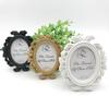 4Pcs Vintage Baroque Oval Photo Frame Mini Resin Picture Display Frame Home Bedroom Desktop Wedding Family Photo Holder Decoration