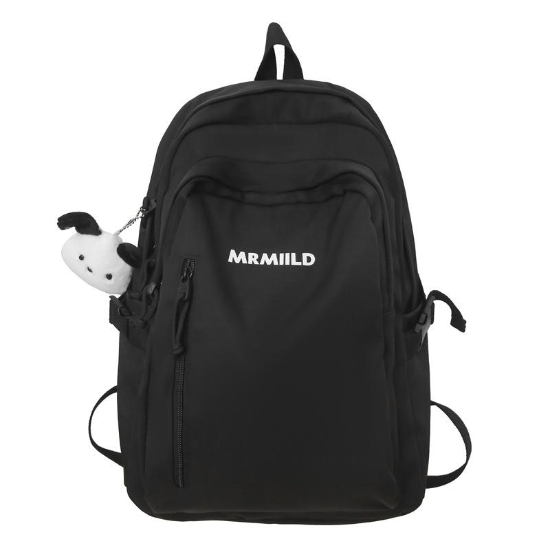 Student Schoolbag New Simple Backpack Large Capacity Junior High School Student Leisure Bag Going Out Light Backpack