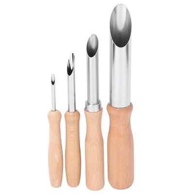 4 Pcs Pottery Clay Tools Round Hole Sludge Cutter Pottery Ceramics Drilling Sculpting Tool Set