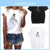 T-shirt Elegante con Stampa a Cuori per Donna Caratterizzata da Tessuto Morbido e Confortevole e Design Casual
