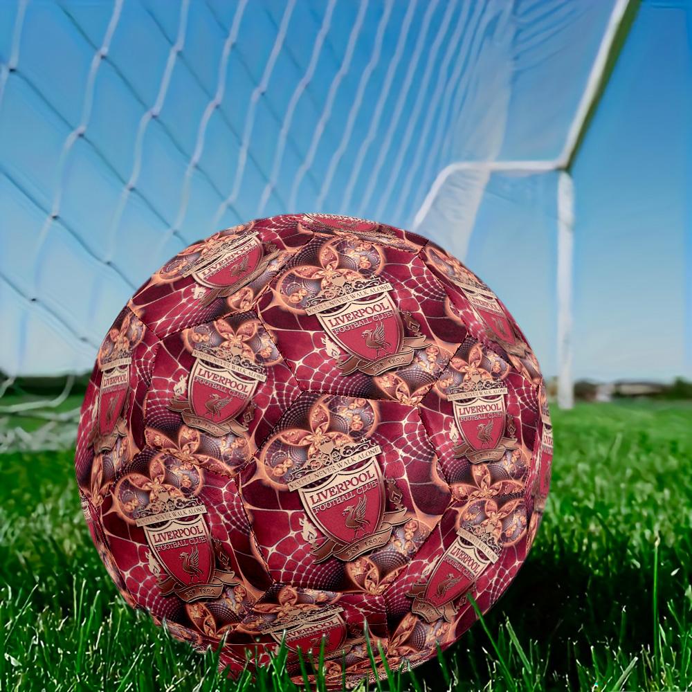 Liverpool Soccer Ball Size 5 Football Machine Sewn Indoor Outdoor Universal Football Ideal for Soccer Enthusiasts Birthday Christmas Wedding Party Gif