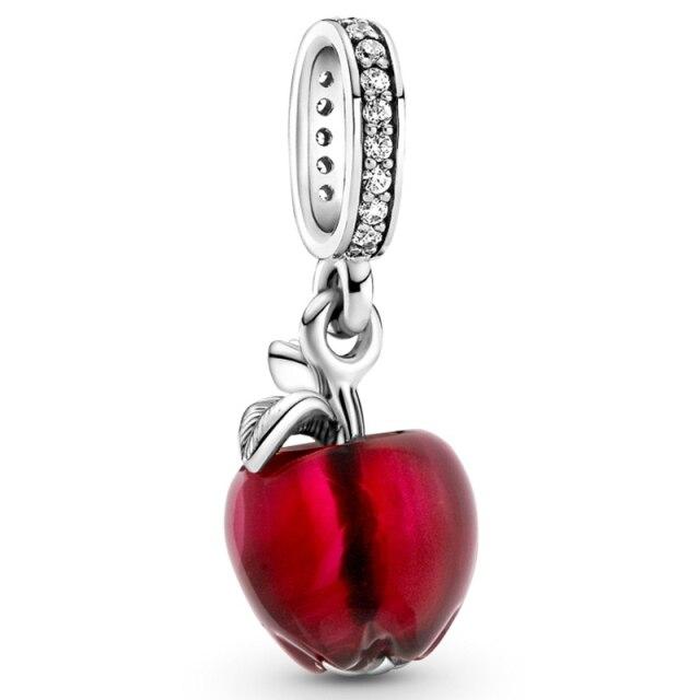 Rosa Flamingo Apfelschuppenfisch Einkaufen Handtasche Flugzeug Anhänger Perle 925 Sterling Silber Charm Fit Europa Armband Schmuck