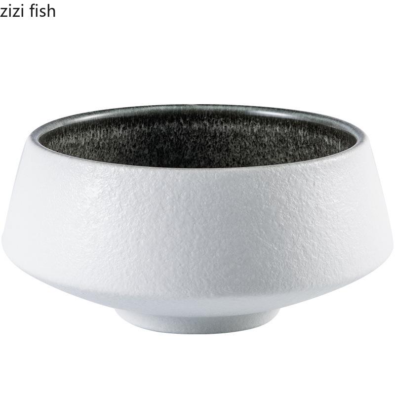 Kreatywna Miska Ceramiczna na Wysokiej Stopce Gruba Miska do Zupy Miska Deserowa Miski Sałatkowe Miski na Makaron Miseczki do Przekąsek Specjalna Zastawa Stołowa do Domu