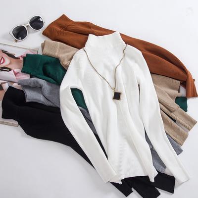 SICHER XIAO STORY frauen Pullover Mode Koreanische Langarm top Gestrickte Pullover Rollkragen Frauen 14 Farben Herbst Winter Jumper
