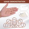 400PCS Rose Gold Paper Clips, Cute Decorative Mini Heart Shaped Paper Clips