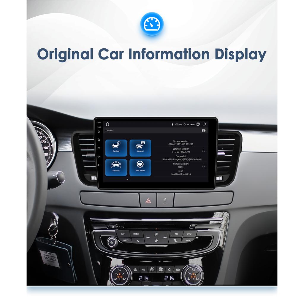 Hizpo 2din Android Autoradio for Peugeot 508 508SW 2011 - 2018 Car Radio Multimedia Video Player GPS Navi Head Unit Carplay 4G RDS DSP Intelligent DVR