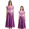Gubancos Rapunzel Cosplay Ruha Lányoknak Szatén Szövetből Halloween Témájú Rendezvényekre