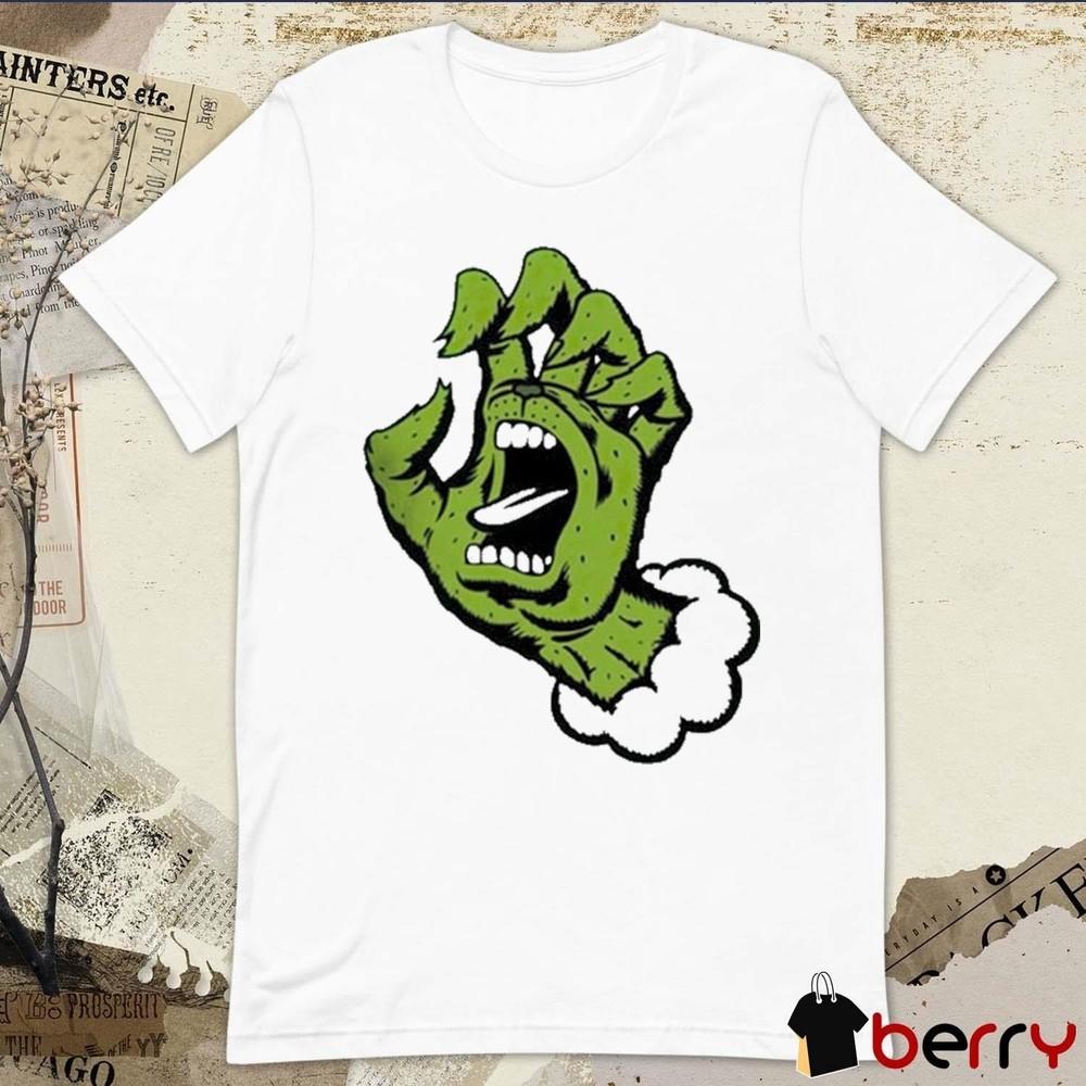 The Grinch hand and a famous screaming anti Christmas 2023 t-shirt HS236 Unisex T-Shirt XXL