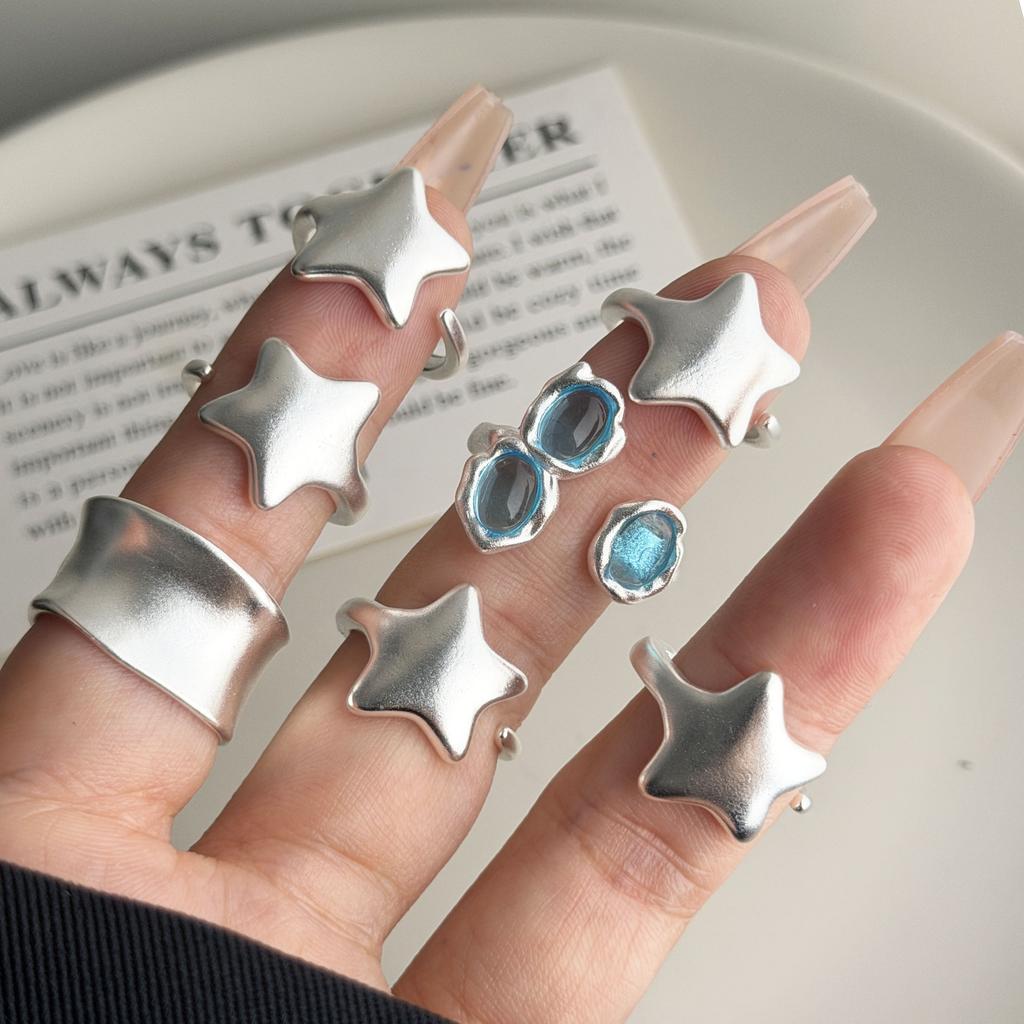 Xiaomi BF CLUB 925 Sterling Silver Ring For Women Jewelry Stars Stone Open Vintage Handmade Ring Allergy For Party Birthday Gift