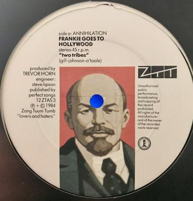 12inch Record FRANKIE GOES TO HOLLYWOOD - Two Tribes 12ZTAS3 ZTT 1984 UK Dance & Electronica Used