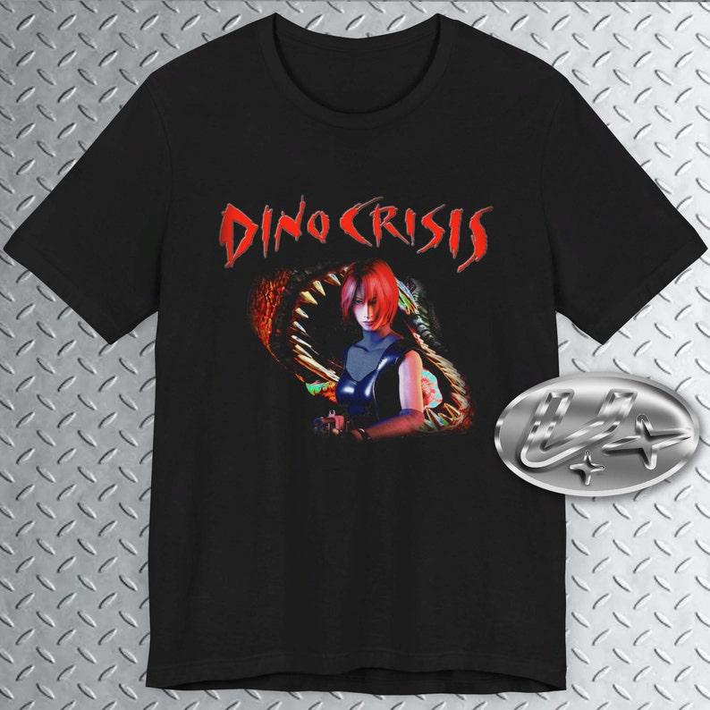 Dino C. kids T-Shirt, Horror Survival Game, Vintage Ps1 kids T-Shirt, Dinosaur Game, Classic Retro Gaming Tee 100