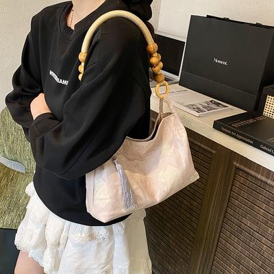 New Chinese Style National Style Bag Women's 2025 New Niche Embroidered Shoulder Bag Large Capacity Fashion Portable Tote Bag