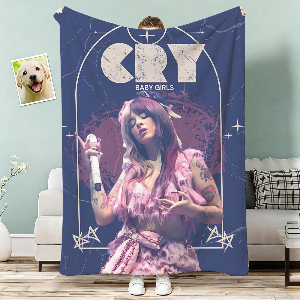 M-Melanie Martinez New Music Album Throw Lightweight 240G Flannel Blanket Soft Skin-Friendly For Summer Cooling