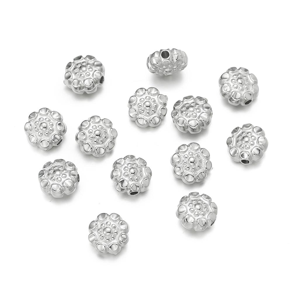 50pcs/lot CCB Spacer Beads Charms Antique Silver Color Spacer Beads Charms Pendants For DIY Bracelets Jewelry Making Accessories