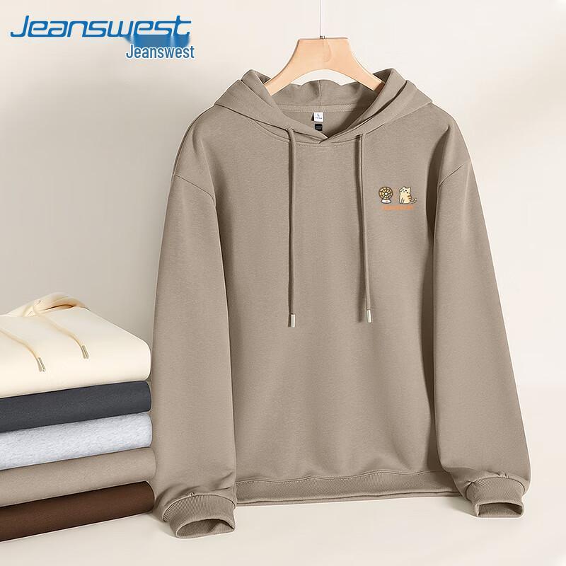 Jeanswest Men's Relaxed Fit Hooded Sweatshirt with Cat Graphic