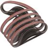 50PCS 13X457mm Sanding Belts, 40-400 Grits 1/2' X 18' Aluminum Oxide Abrasive Belts for Air Belt Sander Welding Spot Grinding