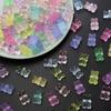 30pcs/lot 11x18mm Mini Bear Acrylic Beads Transparent Colorful Cute Bear Loose Beads For DIY Necklace Earrings Jewelry Supplies