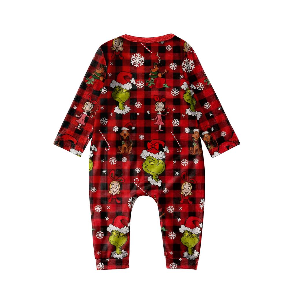 Weihnachtstag Drucke Familie Passend Langarm Tops+Hosen Set Familie Passende Sets