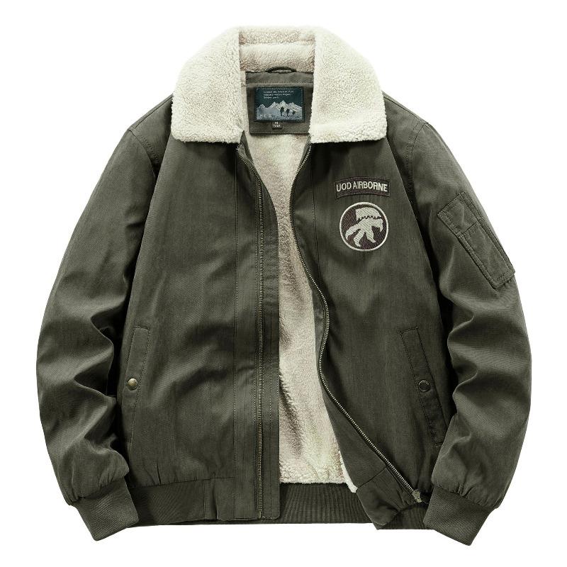 Cotton-padded Clothes Winter Plush Thickened Fur Collar Cotton-padded Clothes Plush Cotton-padded Jackets