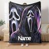 Custom Name Grim Reaper Humor Party Blanket For Couch Bed Plush Cozy Fuzzy Blanket Super Soft Warm Blankets For Fall And Winter 0916130