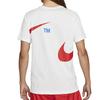 Nike Sportswear Double Swoosh Large Logo Print Crew Neck Short Sleeve T-Shirt Men Tops White DD3350-100